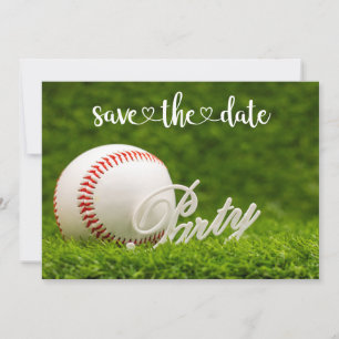 Baseball-Sparen Sie das Datum Party  Einladung