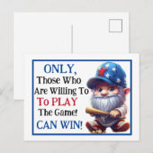 Baseball-Spaß Postkarte (Vorne/Hinten)