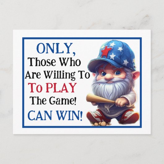 Baseball-Spaß Postkarte (Vorderseite)