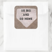 Baseball-Spaß Quadratischer Aufkleber (Tasche)