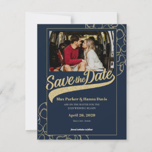 Baseball-Speichern Sie das Datum mit Foto Save The Date