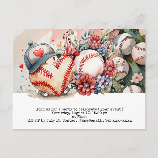 Baseball-Speichertag Postkarte (Vorderseite)