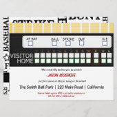 Baseball-Spiel Einladung (Vorne/Hinten)