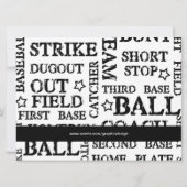 Baseball-Spiel Einladung (Rückseite)