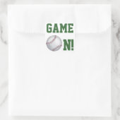 Baseball-Spiel Quadratischer Aufkleber (Tasche)
