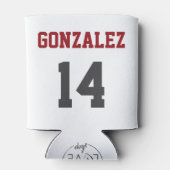 Baseball spielen, Personalisierte Name Nummer - GL Dosenkühler (Rückseite)