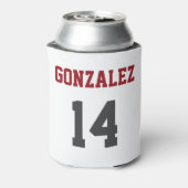 Baseball spielen, Personalisierte Name Nummer - GL Dosenkühler (Kanne Rückseite)