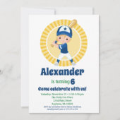 Baseball-Spieler - Blonde Boys zum Geburtstag Einladung (Vorderseite)