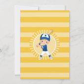 Baseball-Spieler - Blonde Boys zum Geburtstag Einladung (Rückseite)