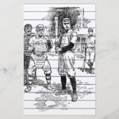 Baseball: Spieler Briefpapier (Rückseite)