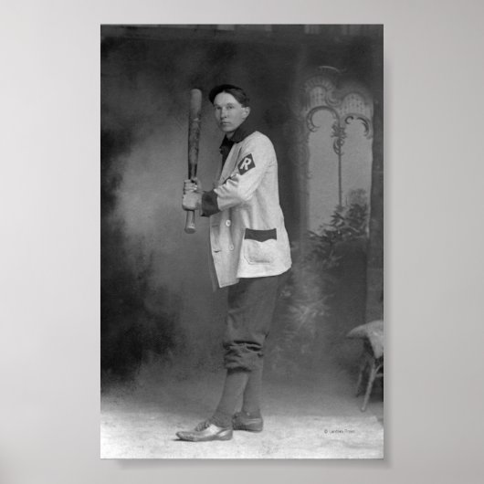 Baseball-Spieler, der Bat hält Poster (Vorne)