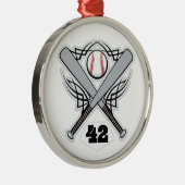 Baseball-Spieler-einheitliche Zahl 42 Ornament Aus Metall (Rechts)
