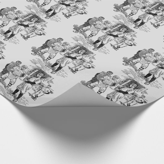 Baseball: Spieler Geschenkpapier (Ecke)