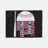 Baseball-Spieler haben die Hübschen Mamas Baseball Fleecedecke (Vorderseite (Horizontal))