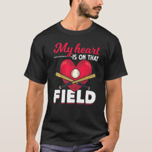 Baseball Spieler Herz Baseball Coach Baseball Fan T-Shirt