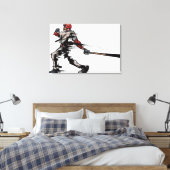 Baseball-Spieler-Holmschläger, Seitenansicht Leinwanddruck (Insitu (Schlafzimmer))
