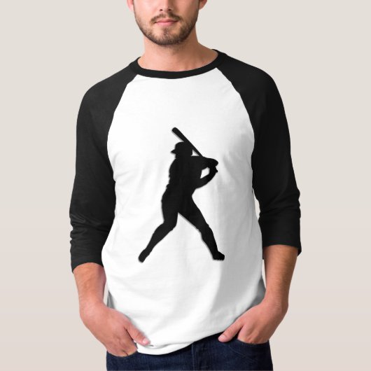 Baseball-Spieler im Bat T-Shirt (Vorderseite)
