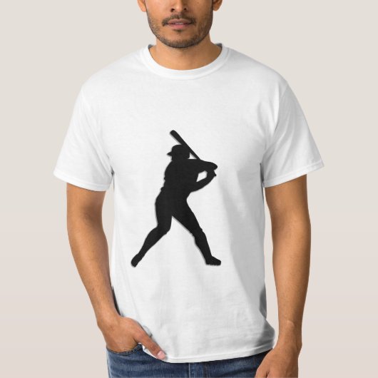 Baseball-Spieler im Bat T-Shirt (Vorderseite)