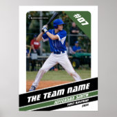 Baseball-Spieler individualisierbares Geschenk in Poster (Vorne)