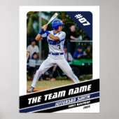 Baseball-Spieler individualisierbares Geschenk in Poster (Vorne)