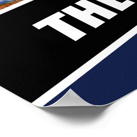 Baseball-Spieler individualisierbares Geschenk in Poster (Ecke)