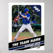 Baseball-Spieler individualisierbares Geschenk in Poster (Vorne)