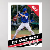 Baseball-Spieler individualisierbares Geschenk in Poster (Vorne)