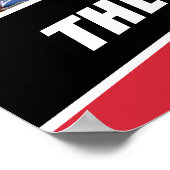Baseball-Spieler individualisierbares Geschenk in Poster (Ecke)