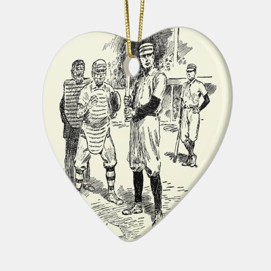 Baseball: Spieler Keramik Ornament (Links)