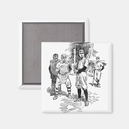 Baseball: Spieler Magnet (Vorderseite/Rückseite)