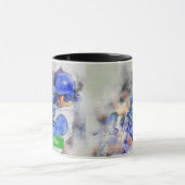 Baseball-Spieler mit blauer Uniform Tasse (Zentrum)