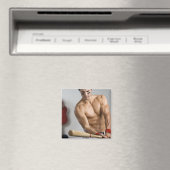 Baseball-Spieler mit bloßer Erwärmung der Brust Magnet (In Situ (Geschirrspüler))