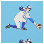 Baseball-Spieler mit Ihrem Namen oder Monogramm Stoff (Nahaufnahme)