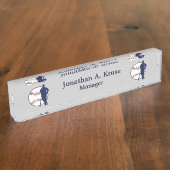 Baseball-Spieler Namensplakette (Seite)