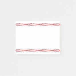 Baseball-Spieler oder Coach-Rote Baseball-Sticks Post-it Klebezettel