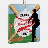 Baseball ⚾ Spieler (Pitcher) Keramikornament (Rechts)