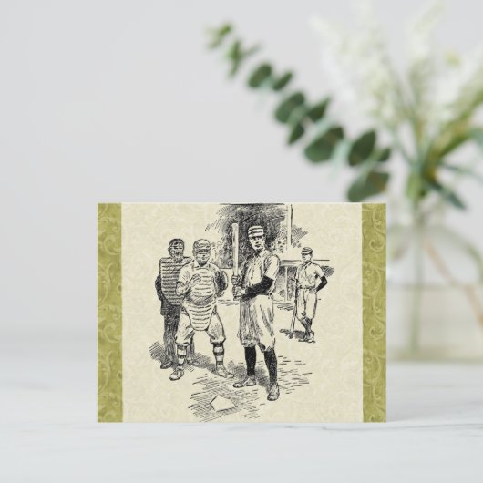 Baseball: Spieler Postkarte (Stehend Vorderseite)