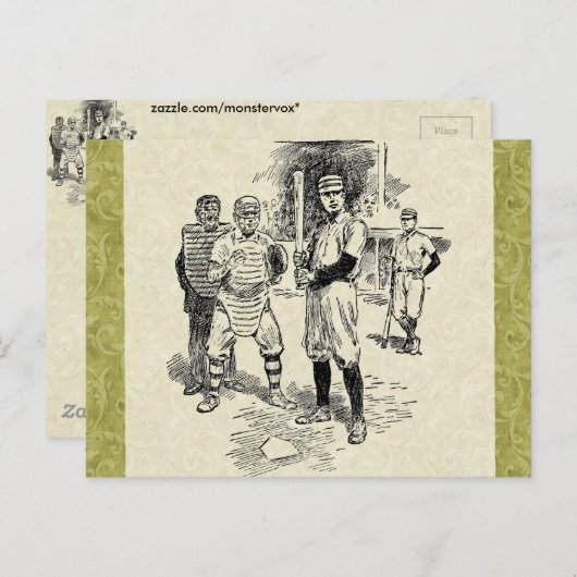 Baseball: Spieler Postkarte (Vorne/Hinten)