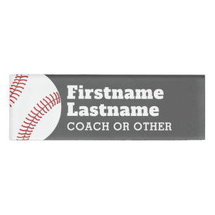 Baseball-Spieler-Trainer oder Lehrer - modernes Namenschild