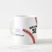 Baseball-Spielername und -zahl Kaffeetasse (Vorderseite Links)