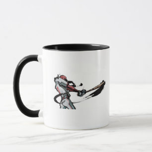 Baseball-Spielerschwingschläger, Seitenansicht Tasse