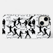Baseball-Spielmuster.w Case-Mate iPhone Hülle (Rückseite (Horizontal))