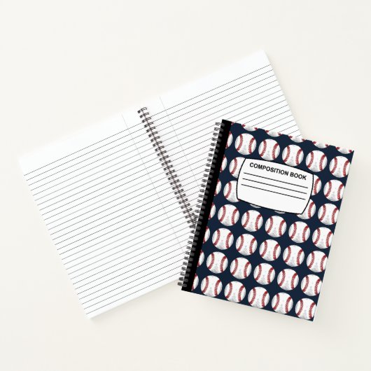 Baseball Spiralkomposition Notebook Notizblock (Innenseite)