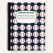 Baseball Spiralkomposition Notebook Notizblock (Vorderseite)