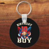 Baseball Splash Drip 10th Birthday Srts Lover Boy  Schlüsselanhänger (Vorderseite)