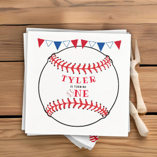 Baseball-Sport 1. Geburtstagsfeier Serviette