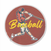Baseball Sport Aufkleber (Vorderseite)