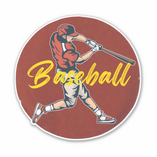 Baseball Sport Aufkleber (Vorderseite)