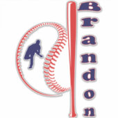 Baseball-Sport Aufkleber (Vorderseite)