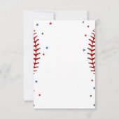 Baseball Sport Baby Dusche Party Dankeskarte (Rückseite)